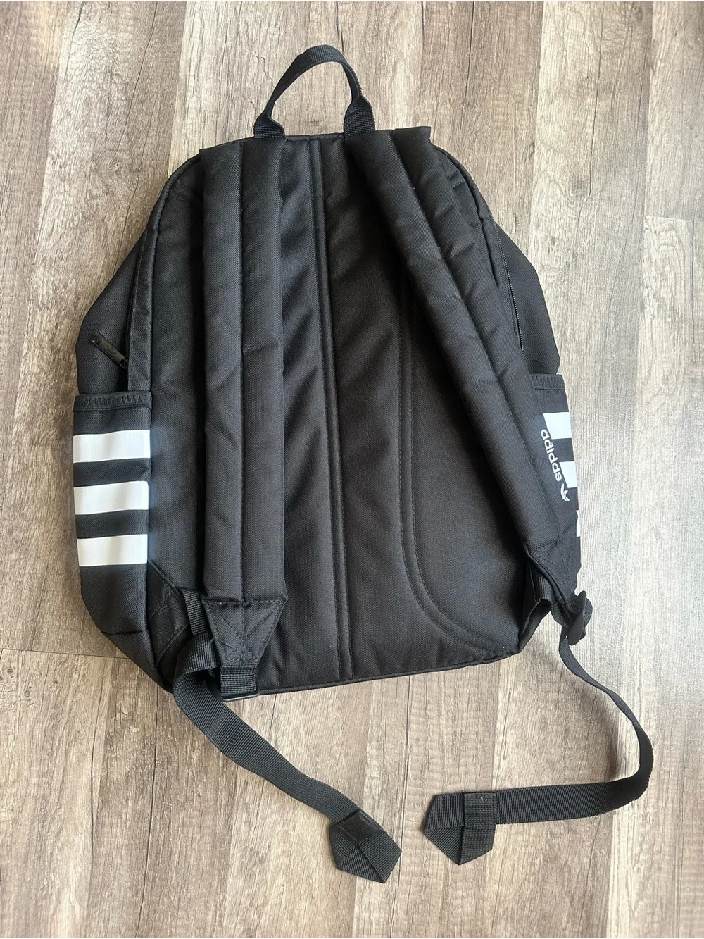 adidas Black Backpack with White Trefoil Logo